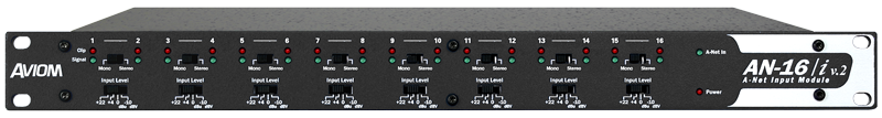 Aviom AN-16/i v.2 Input Module Front Panel View