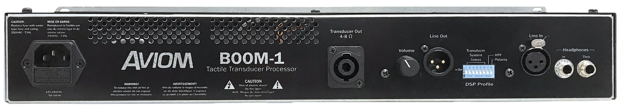 BOOM-1 Tactile Transducer Processor Rear View