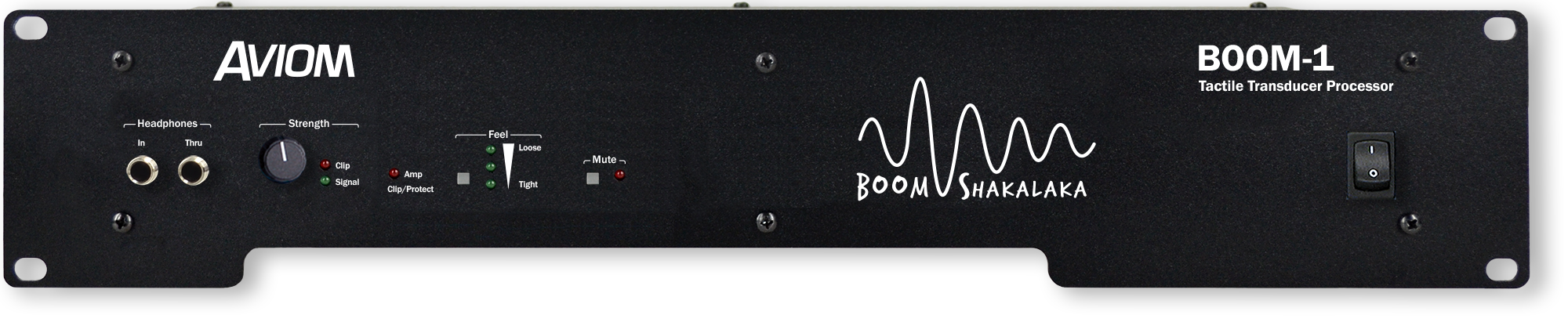 BOOM-1 Tactile Transducer Processor Front View