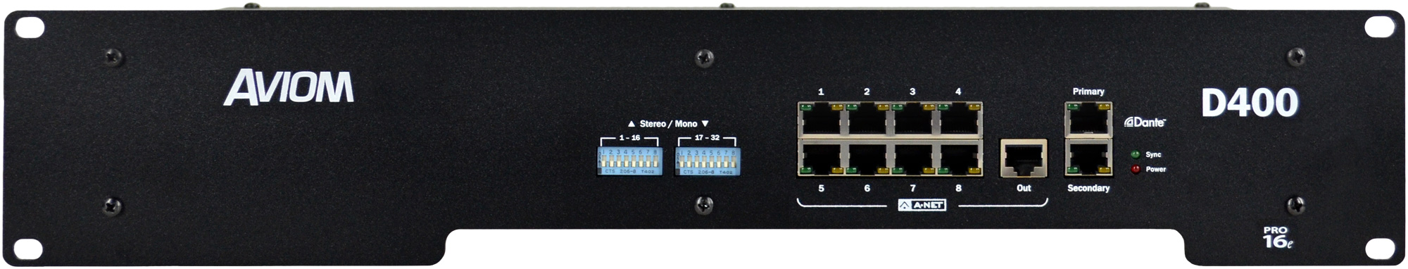 D400-Dante A-Net Distributor Front View