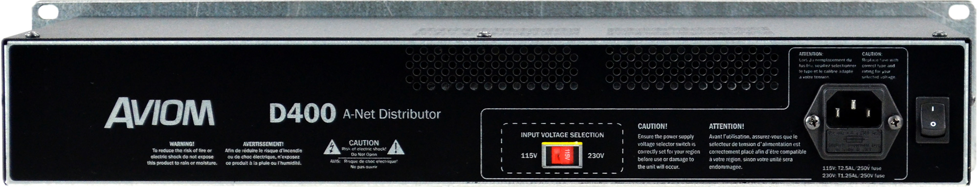 D400-Dante Rear Panel View