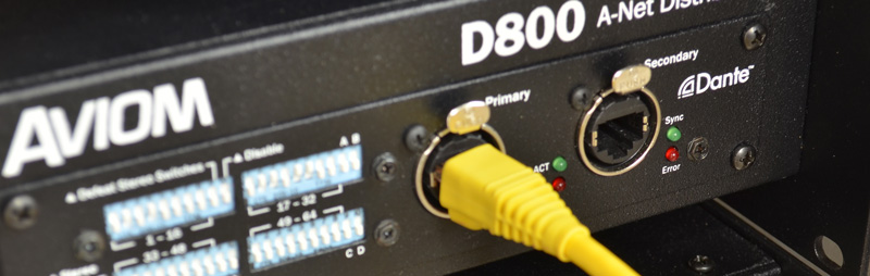 Aviom D800 Distributor Mounted in Rack