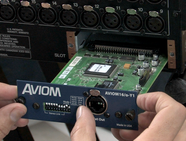 Aviom Y1 Card Installation Diagram
