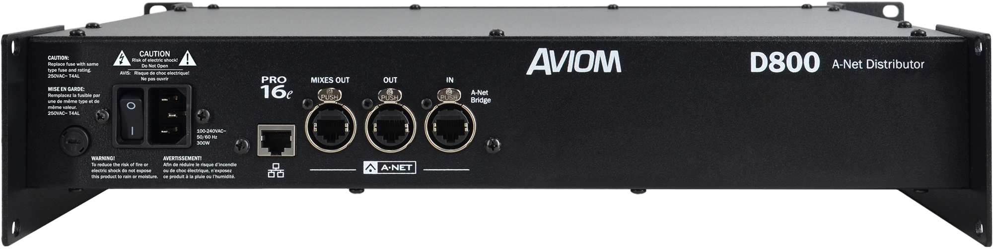 Aviom D800 Product Image Rear View